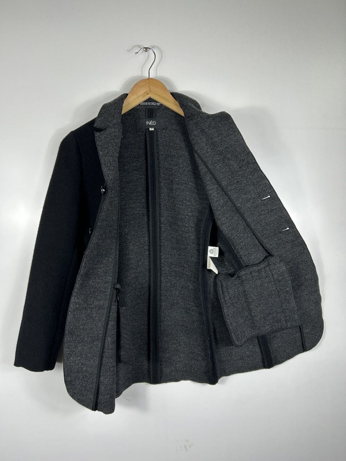 Designer × Japanese Brand × Yohji Yamamoto 🔥Ined Yohji Yamamoto Wool Single Breast Size XS / US 0-2 / IT 36-38 - 8 Thumbnail