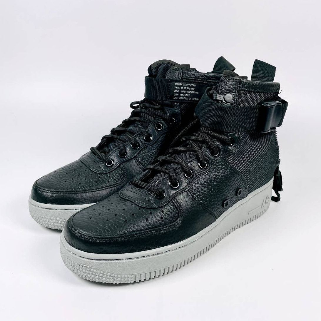 image of Nib Women's Nike Air Force 1 Outdoor Green Mid Sneakers 8.5 in Black