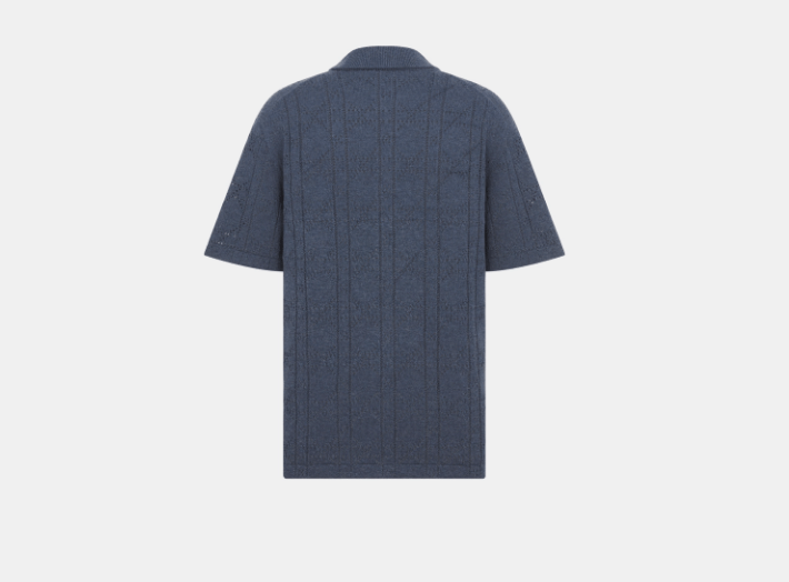 Dior o1w1db10525 493M53 Cannage Short-Sleeved Shirt in Blue Size US M / EU 48-50 / 2 - 2 Thumbnail