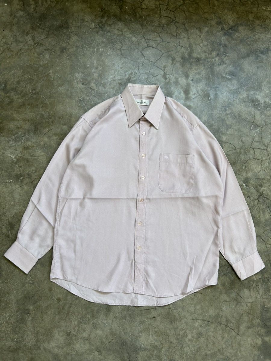 Balenciaga Vintage 90s Balenciaga Long Sleeve Button up Shirt Size L Size US L / EU 52-54 / 3 - 1 Thumbnail