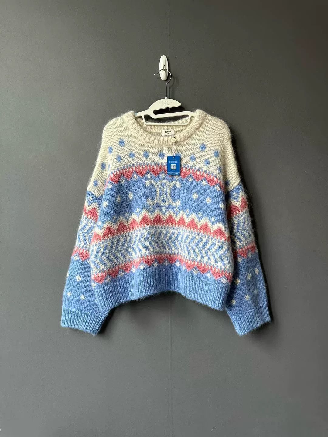 Celine Celine Triomphe Mohair Sweater Size S / US 4 / IT 40 - 1 Thumbnail