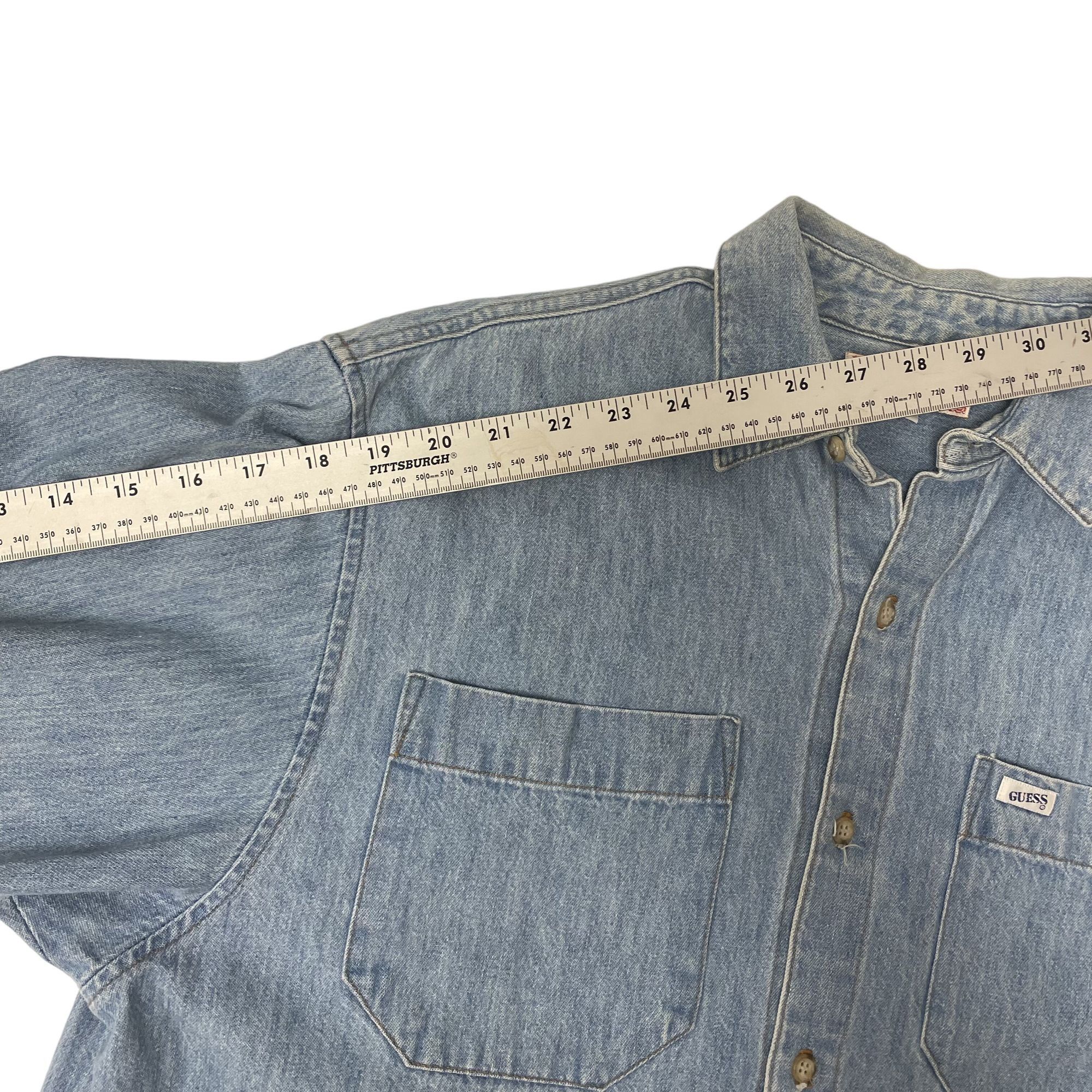 Guess Vtg Georges Marciano Blue Jean Btn Up Streetwear Shirt Size US S / EU 44-46 / 1 - 7 Thumbnail