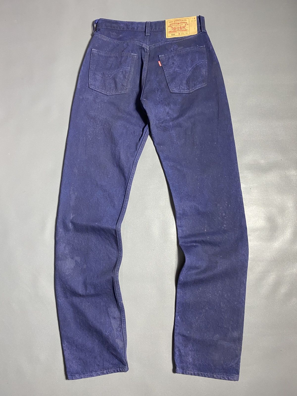 Levi's Levi's 501 Wax Coated Blue Waxed Jeans Size US 29 - 10 Thumbnail