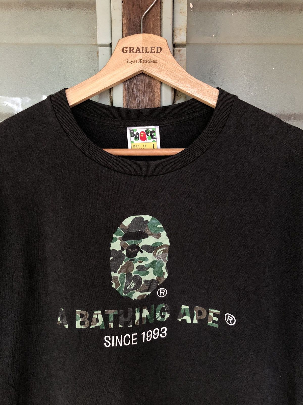 Bape Vintage A Bathing Ape Single Stich Shirt Tee Rare Size US L / EU 52-54 / 3 - 2 Thumbnail
