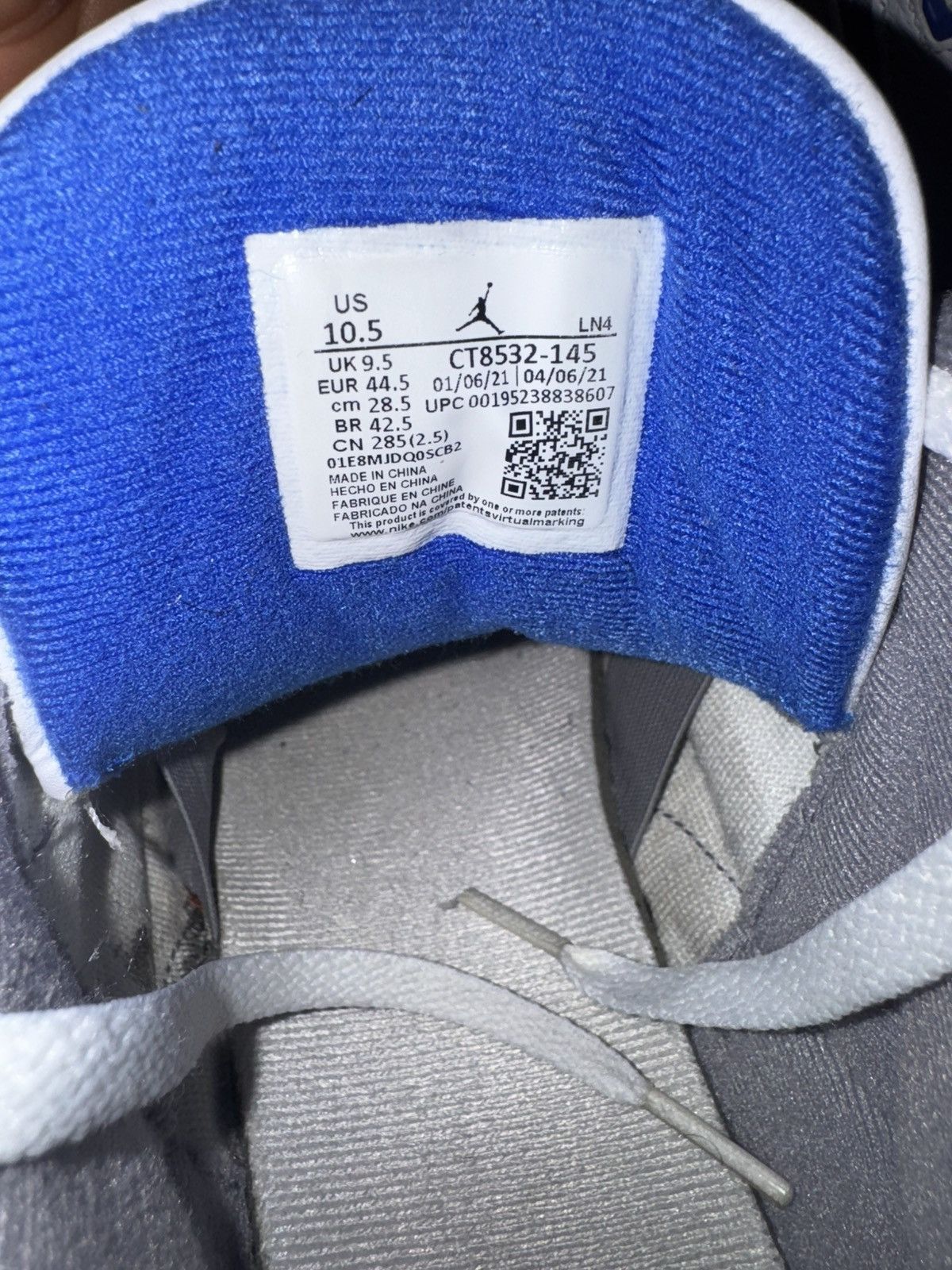 Jordan Brand Air Jordan 3 Retro Racer Blue Size US 10.5 / EU 43-44 - 5 Thumbnail