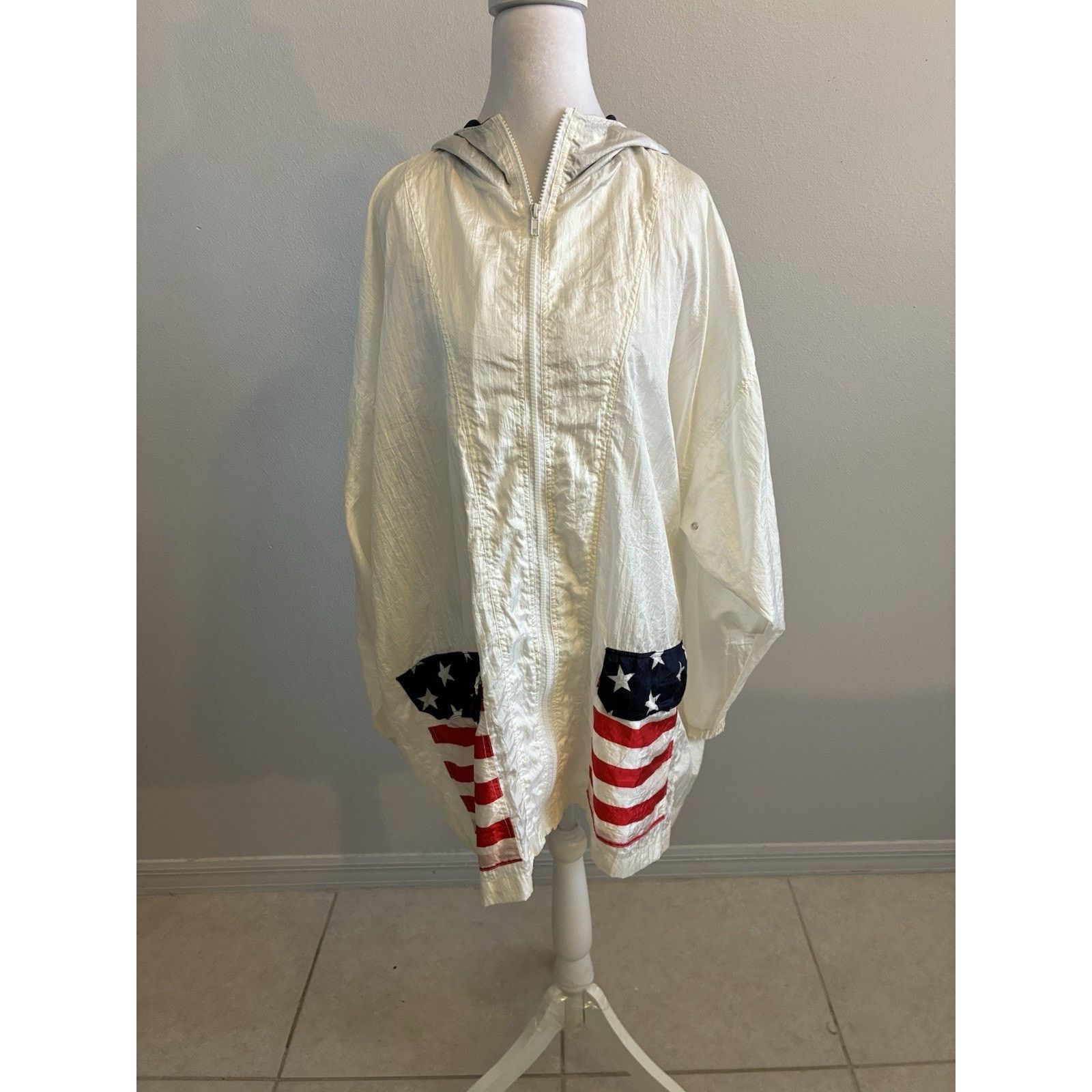 Other VTG 80s USA Flag Jacket Convert Backpack Parachute America L Size US L / EU 52-54 / 3 - 7 Thumbnail