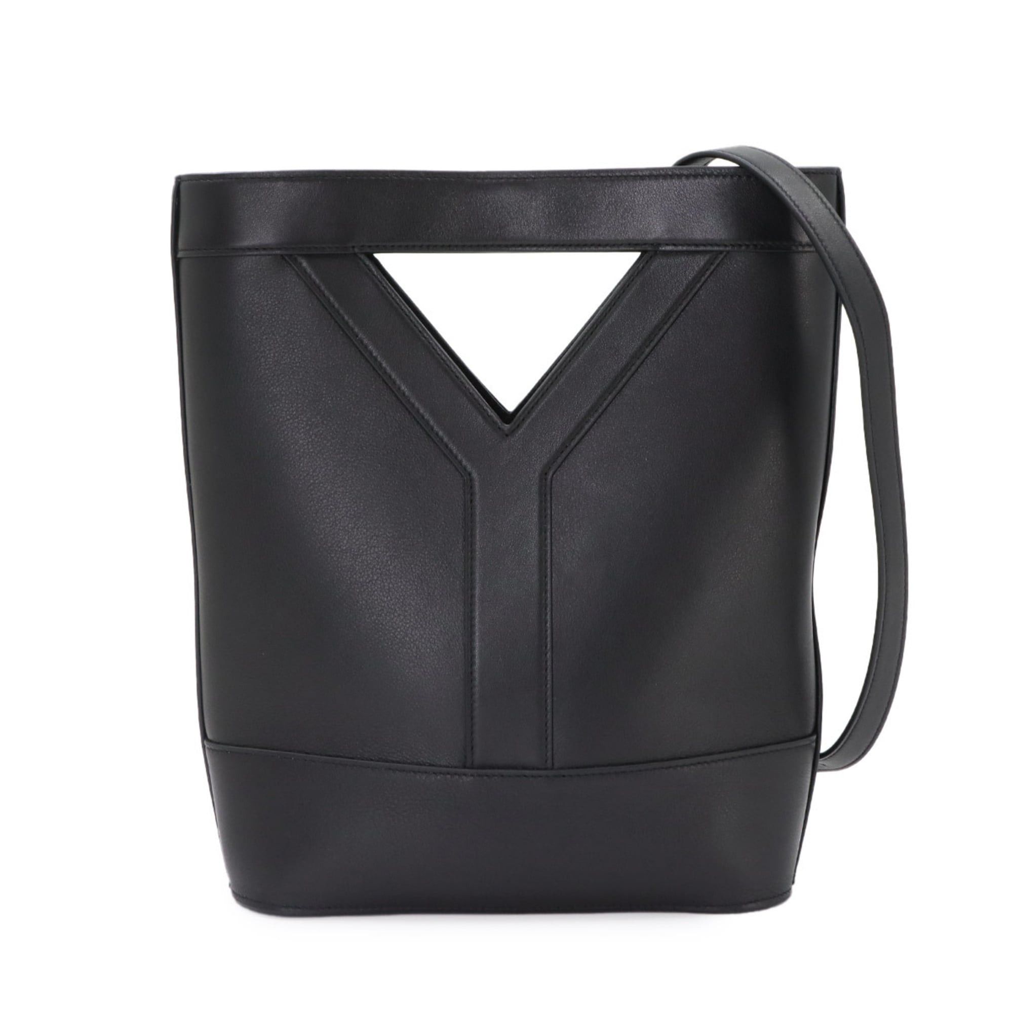 Saint Laurent Paris Saint Laurent Y Bucket Small 2-way Hand/Shoulder Handbag, Leather, Black, 808224, Gold Hardware Size ONE SIZE - 1 Thumbnail