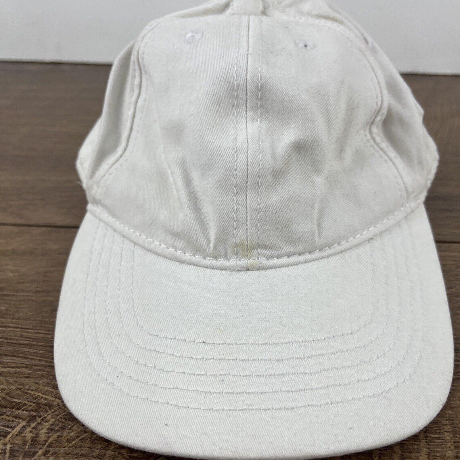 Other Plain White Hat Baseball White Hat Adjustable Adult Size Hat Size ONE SIZE - 5 Thumbnail