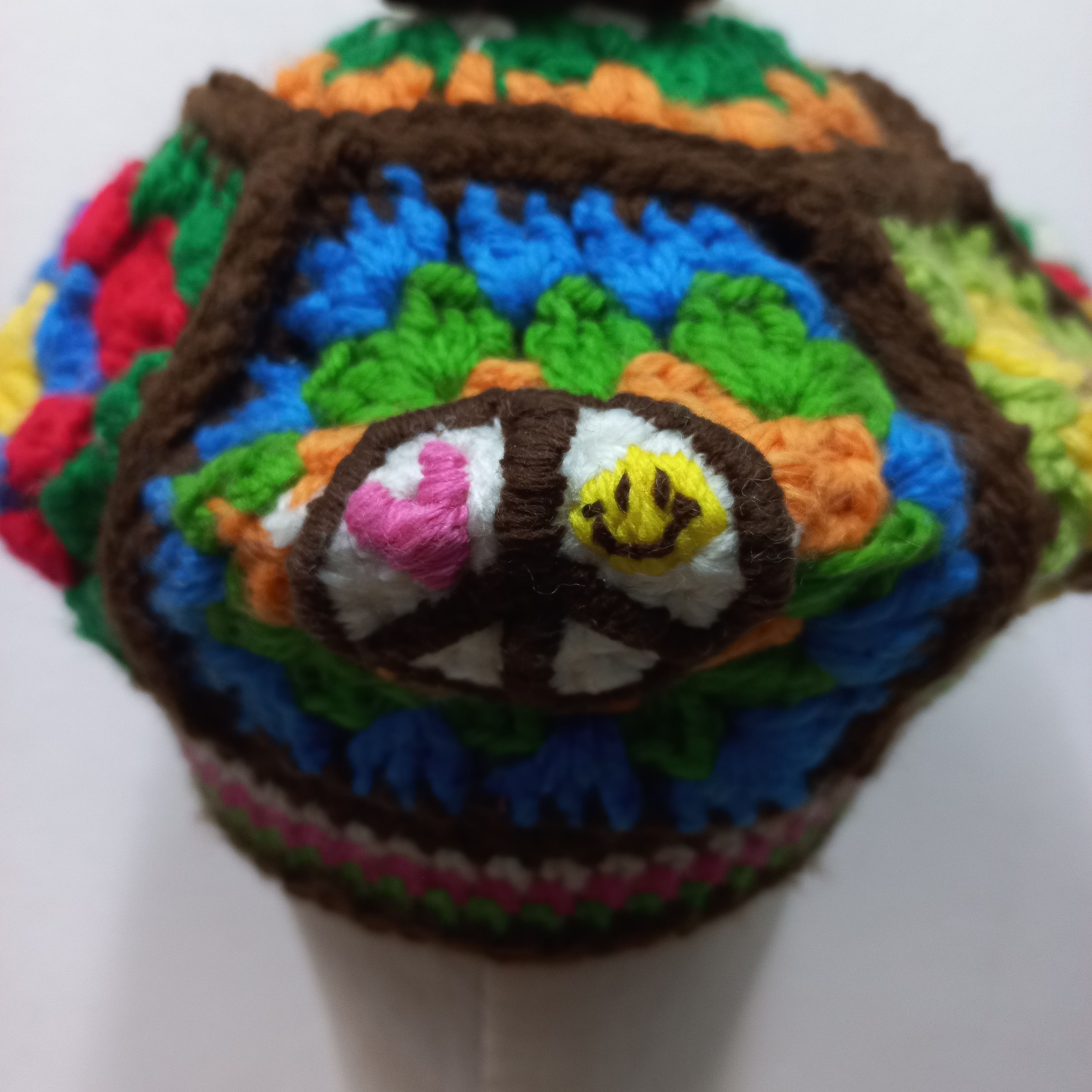 Sun Surf 🪡Japanese crochet multicolor peace fisherman cap Size ONE SIZE - 9 Thumbnail