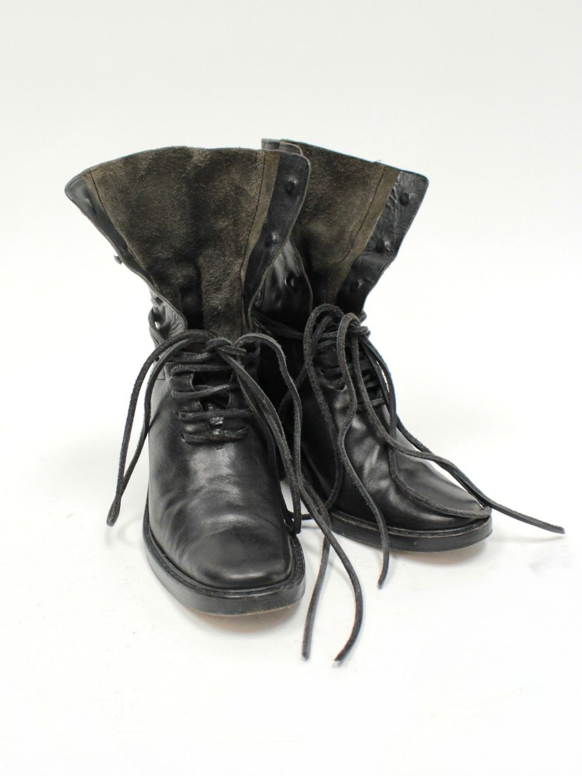 F/W93 Ann Demeulemeester Leather Lace-Up Boots