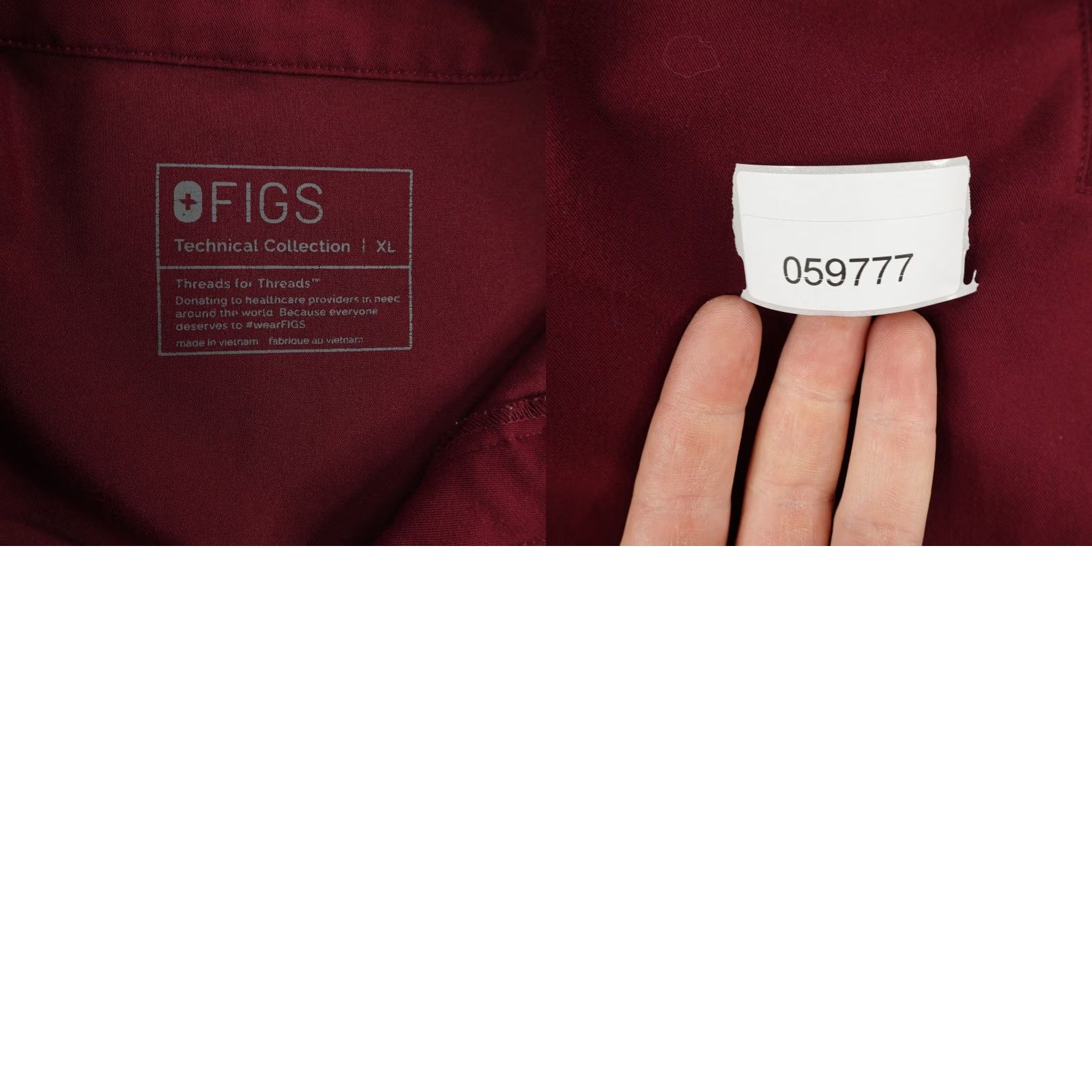 Vintage Figs Scrub Top Womens XL Red Octavia Maternity Shirt Nurse Medical Technical Size XL / US 12-14 / IT 48-50 - 8 Thumbnail