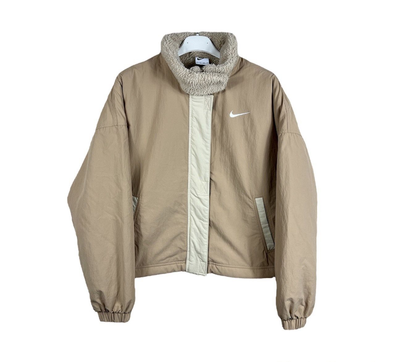 Nike Nike sherpa jacket teddy bear y2k aesthetic fleece Grailed