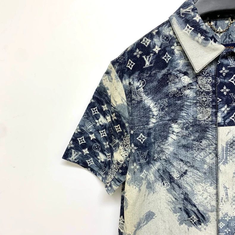 Louis Vuitton Louis Vuitton Cashew flower tie-dyed denim short-sleeved s Size US XS / EU 42 / 0 - 5 Thumbnail