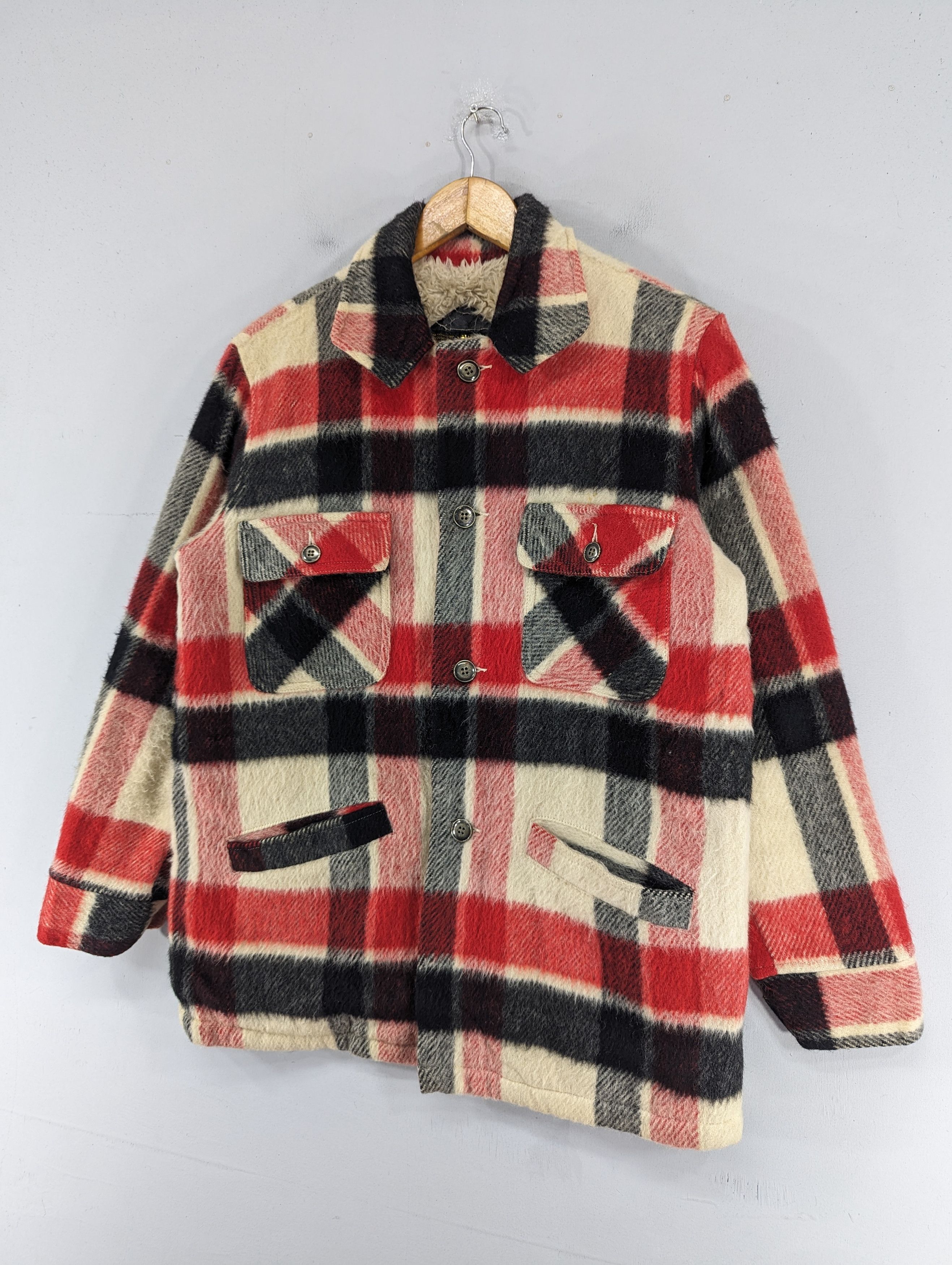 Vintage Vintage Weary Wool Plaid Fleece Lined Jacket Size US M / EU 48-50 / 2 - 2 Thumbnail