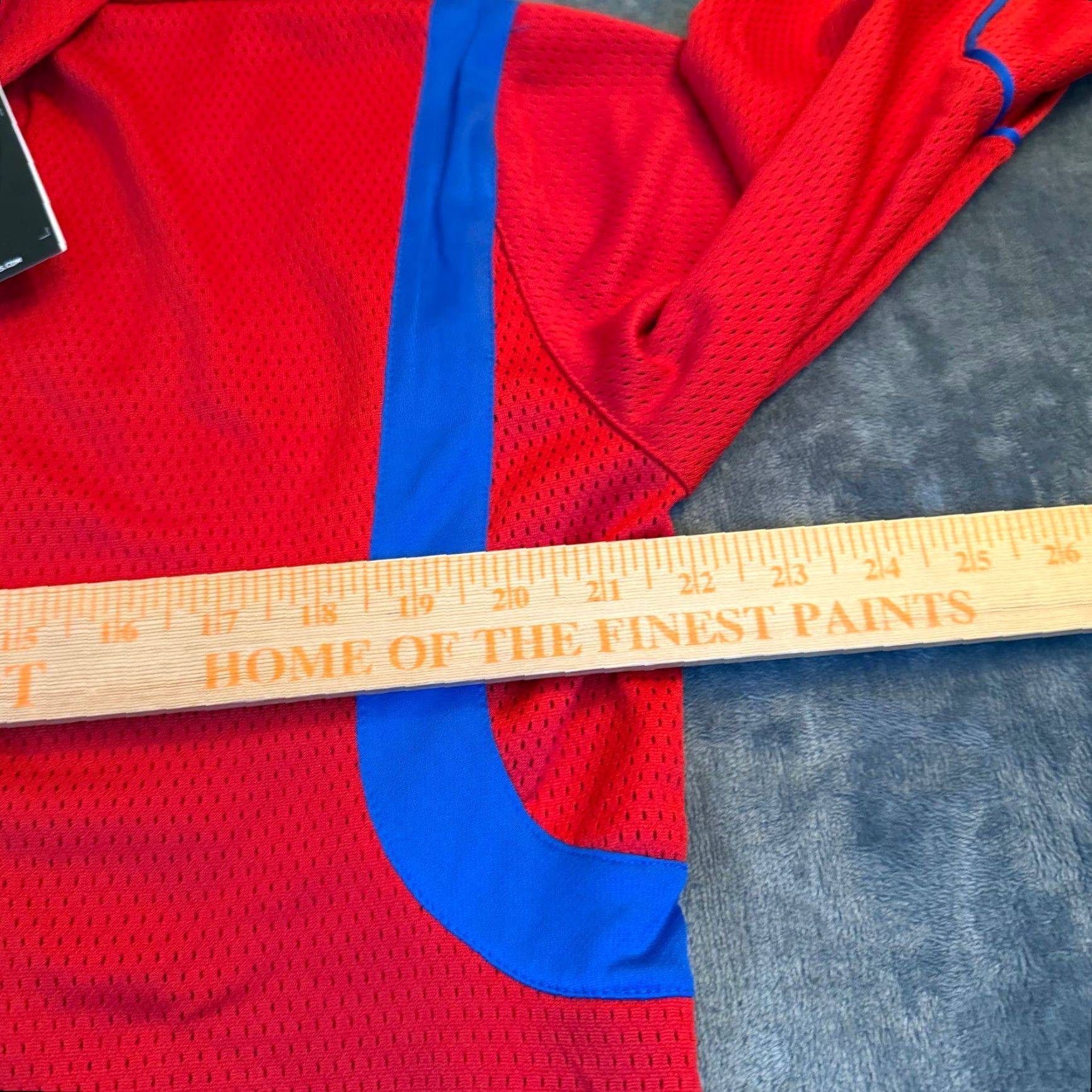 Adidas VINTAGE adidas Kansas Jayhawks Pullover Hoodie Jersey Red Blue Men's Medium NWT Size US M / EU 48-50 / 2 - 7 Thumbnail