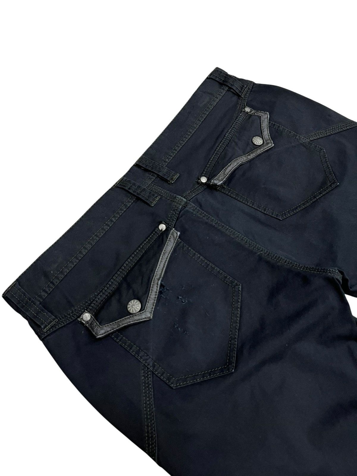 HIDEAWAYS 🔥NICOLE Hideaways Avant Garde Moto Zip Panel Straight Pants Size US 31 - 9 Thumbnail
