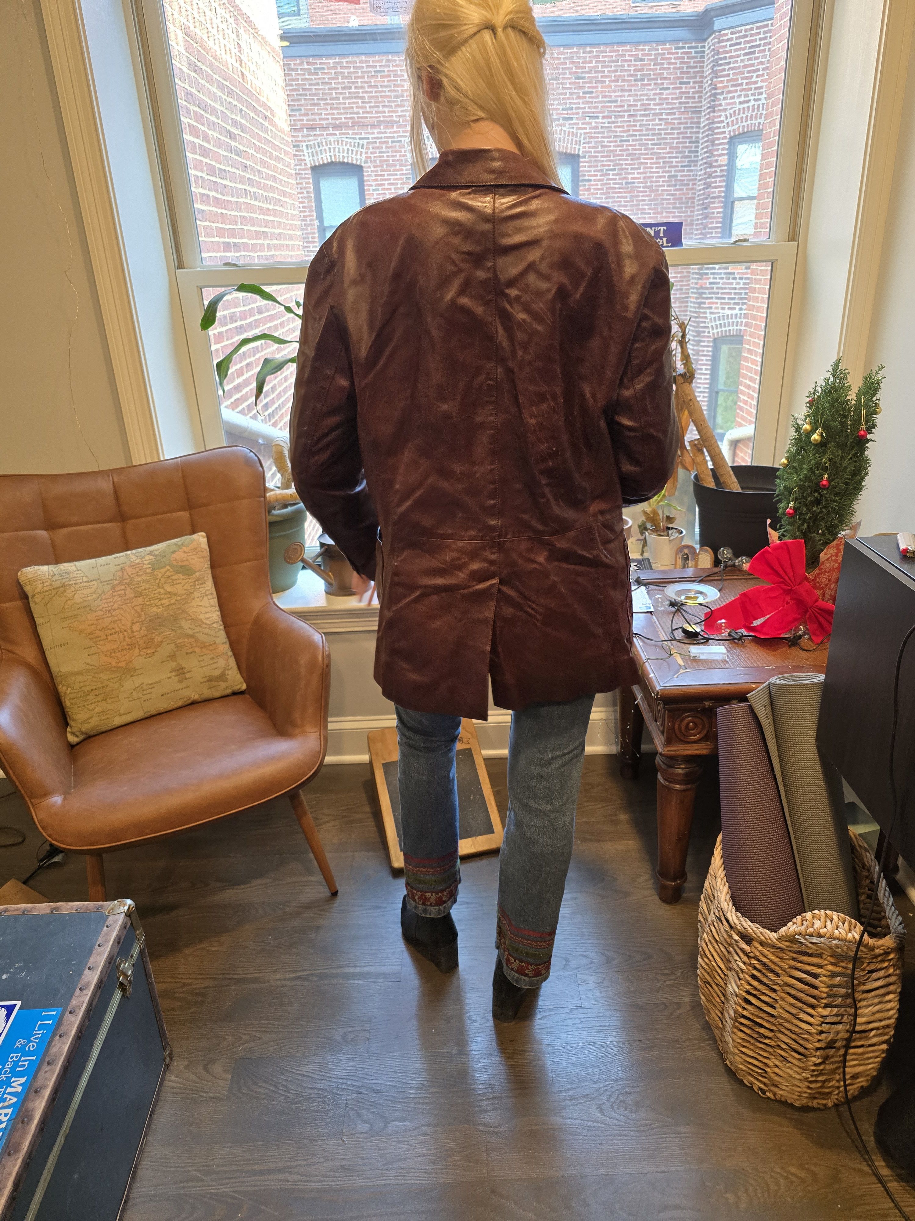 Prada Prada brown leather jacket Size US L / EU 52-54 / 3 - 5 Thumbnail