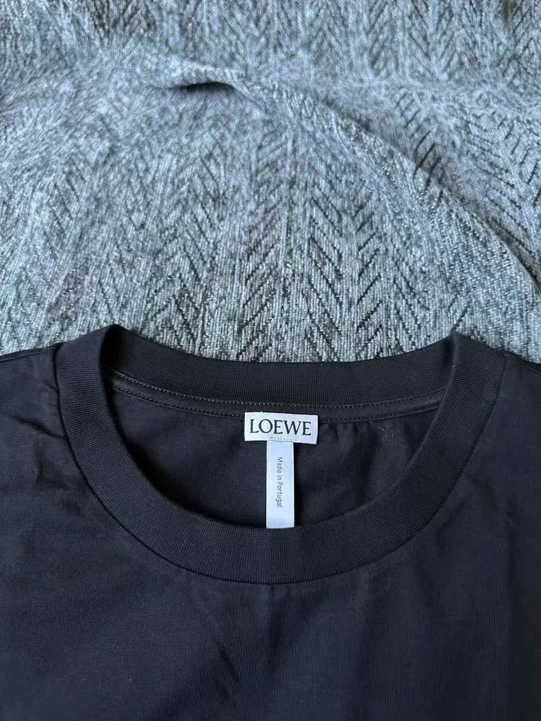Loewe LOEWE Black embroidered logo short sleeves Size S / US 4 / IT 40 - 3 Thumbnail