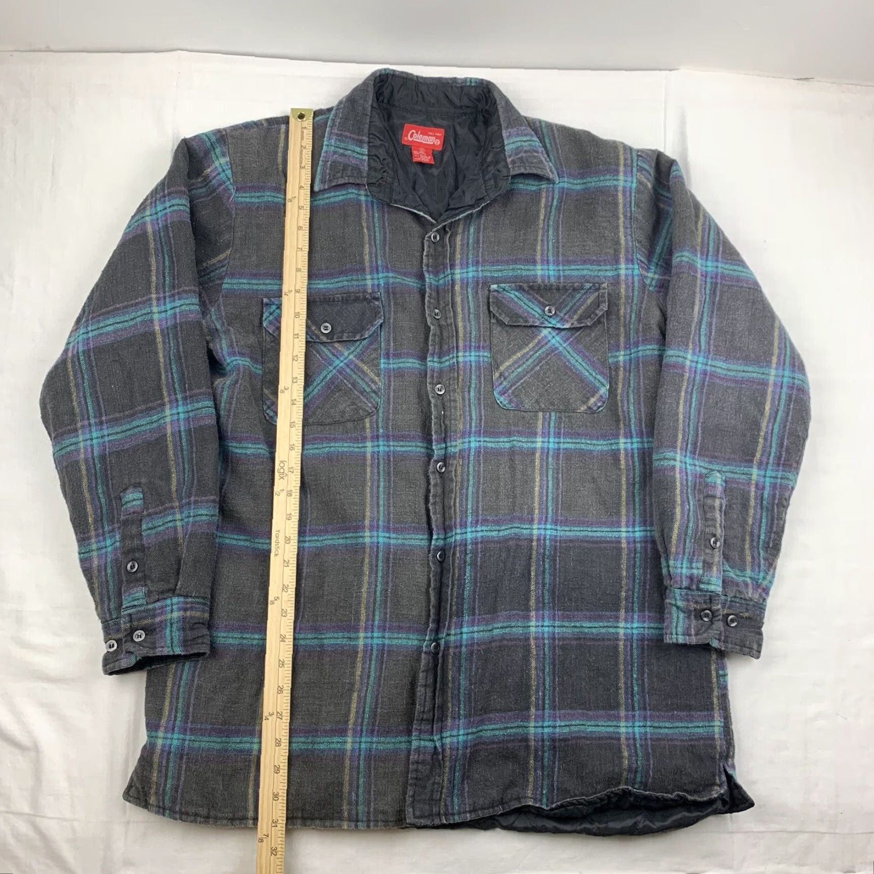 Vintage VINTAGE Coleman Flannel Shirt Mens Adult LT Gray Plaid Quilted Button-Up 90s Camping Size US L / EU 52-54 / 3 - 4 Thumbnail