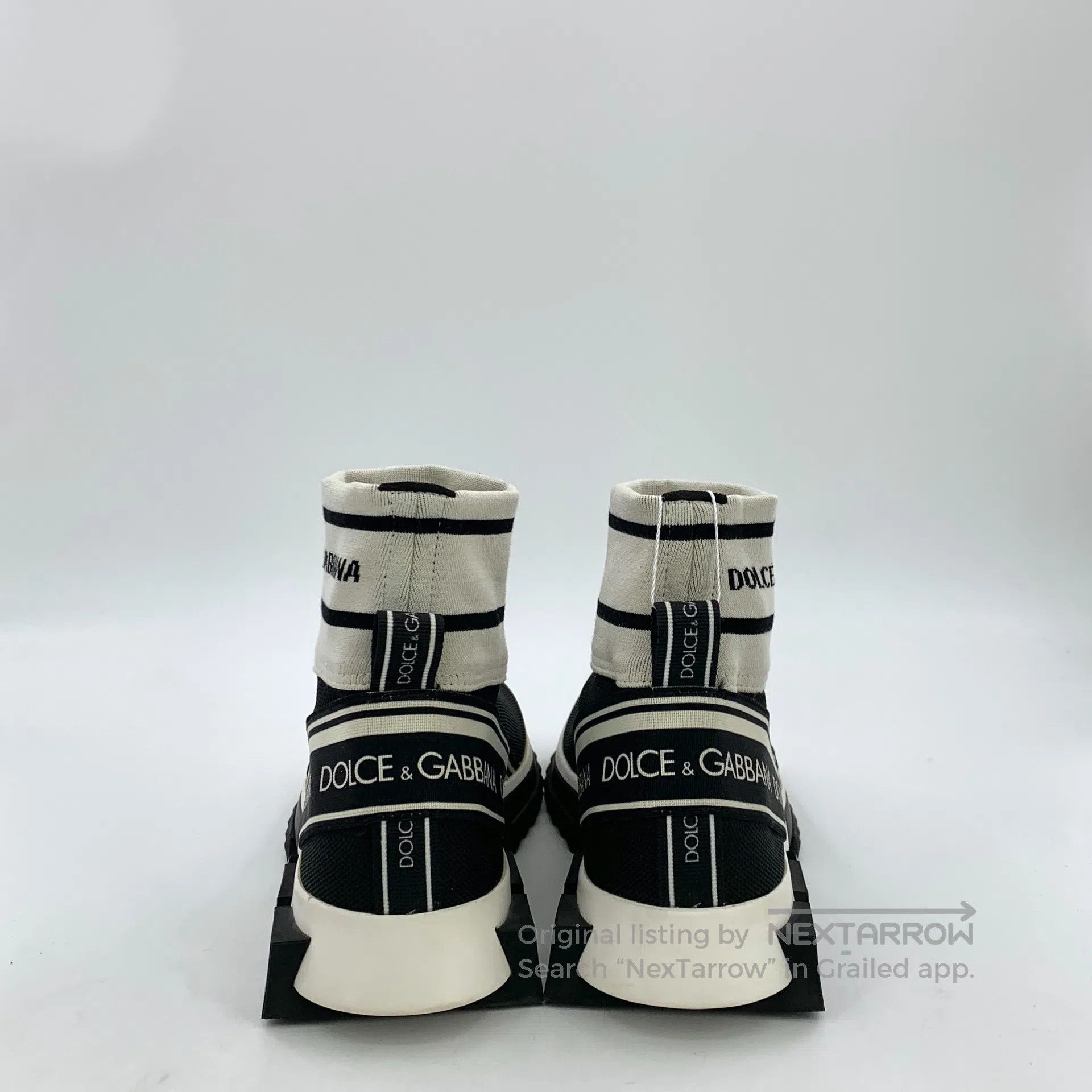 Dolce & Gabbana Dolce Gabbana Black Logo Letter Casual Laced Sock Shoes Sn Size US 6.5 / IT 36.5 - 4 Thumbnail