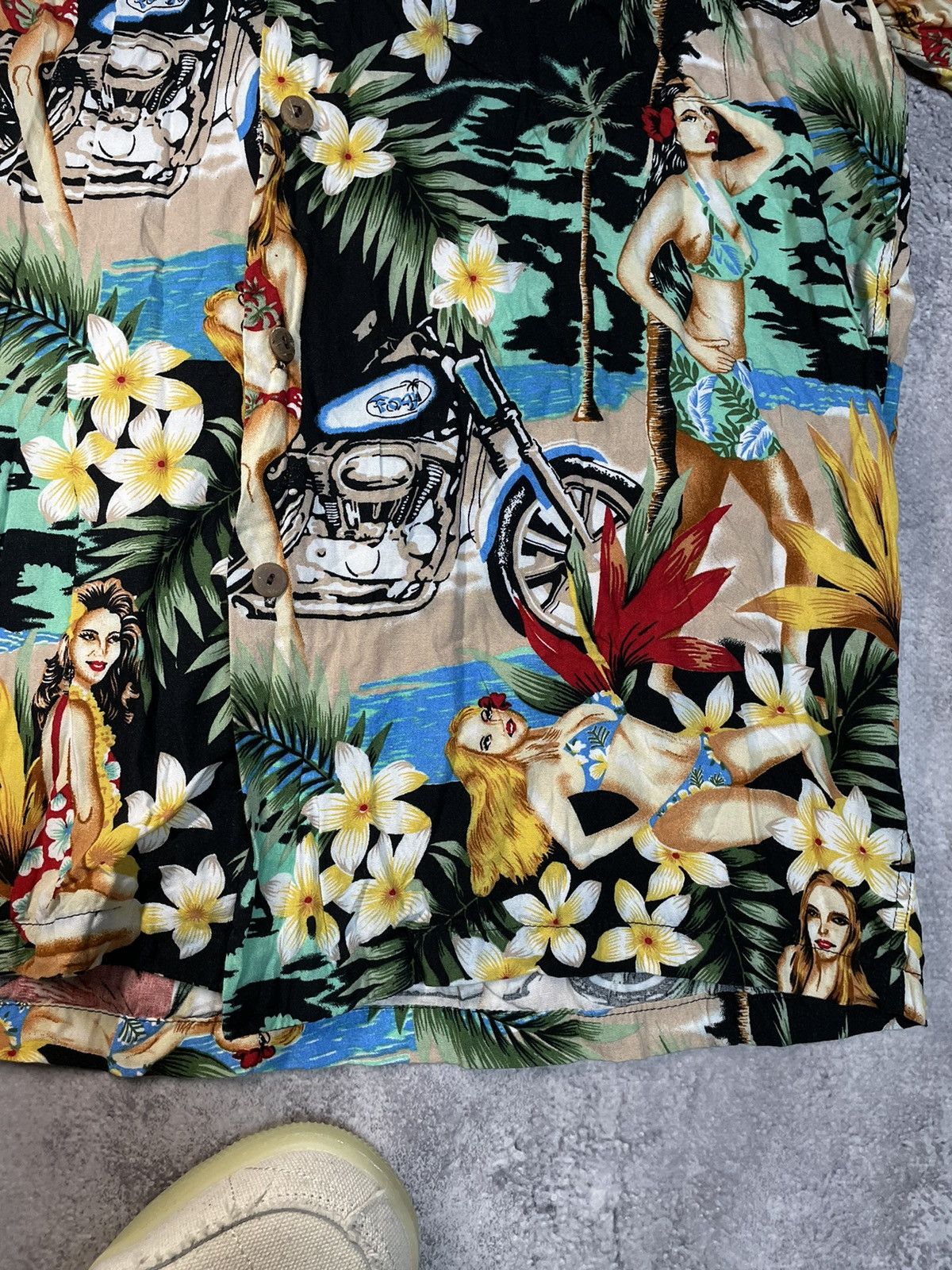 Mambo Rare VTG Mambo Style Hula Girl Rayon Aloha Hawaiian Shrt Size US M / EU 48-50 / 2 - 8 Thumbnail