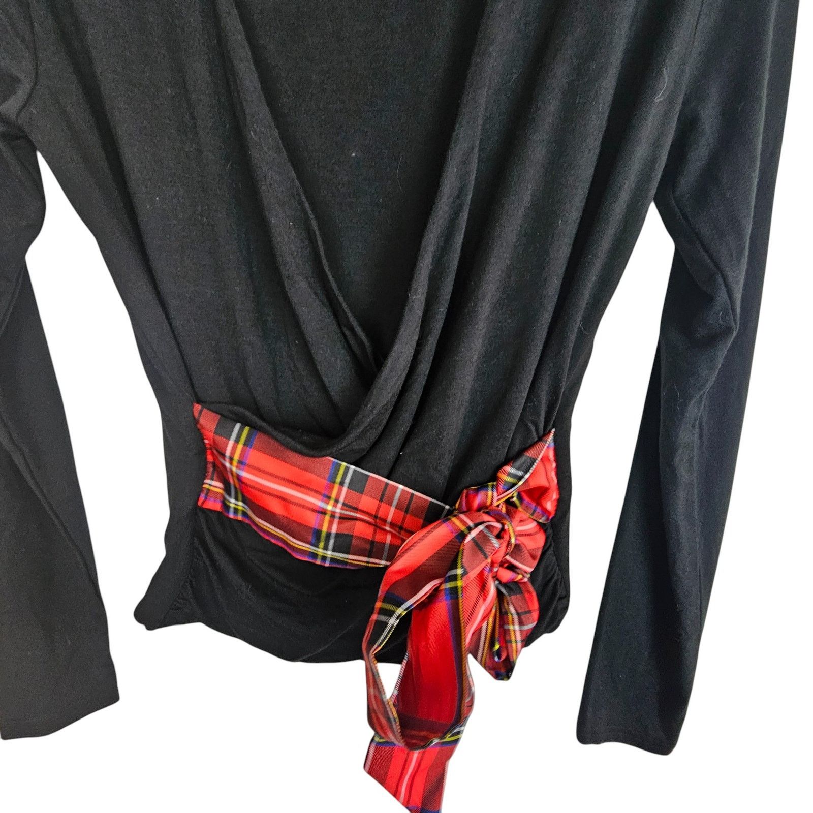 J.Crew J. Crew Womens Formknit Surplice Plaid Belted Top XS Preppy Size XS / US 0-2 / IT 36-38 - 4 Thumbnail