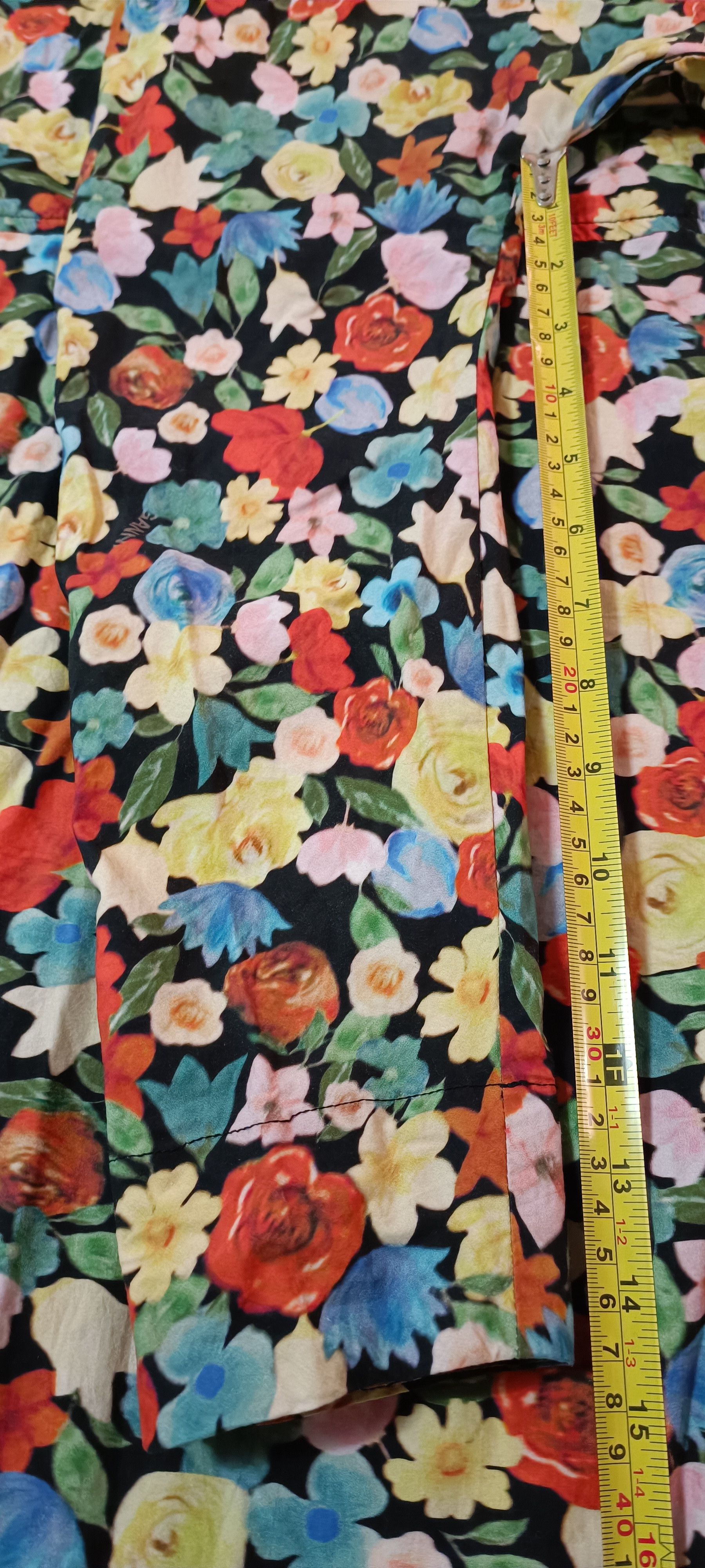 Ganni Tie-Neck Multicolor Floral - Print Cotton -Poplin Maxi Dress Size S / US 4 / IT 40 - 19 Thumbnail