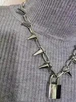Jewelry Lock Punk Necklace Chain Choker Size ONE SIZE - 2 Thumbnail
