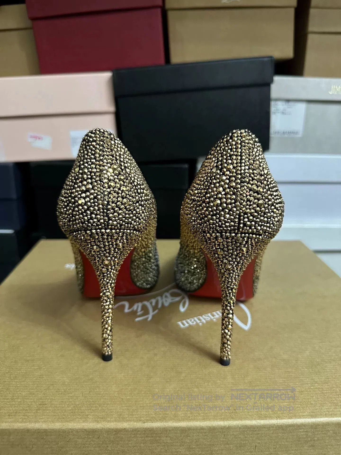 Christian Louboutin Christian Louboutin Crystal Gradient Shoes. Size US 7 / IT 37 - 4 Thumbnail