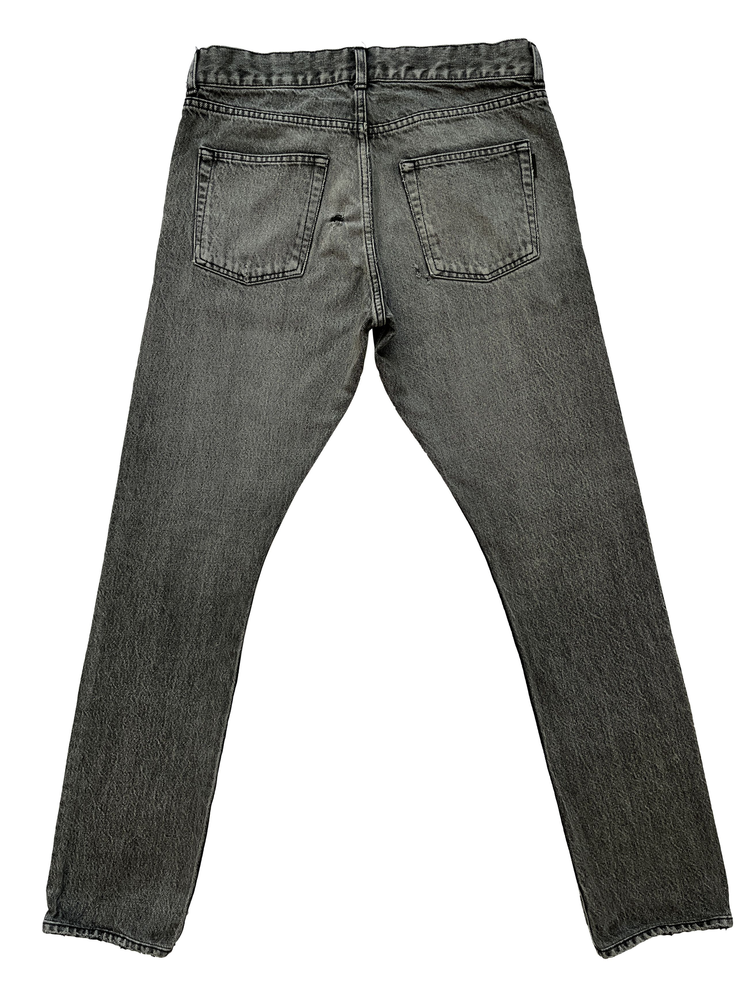 Saint Laurent Paris ⚡️QUICK SALE⚡️2019 Saint Laurent Vaccarello Grey Denim Jeans Size US 29 - 2 Thumbnail