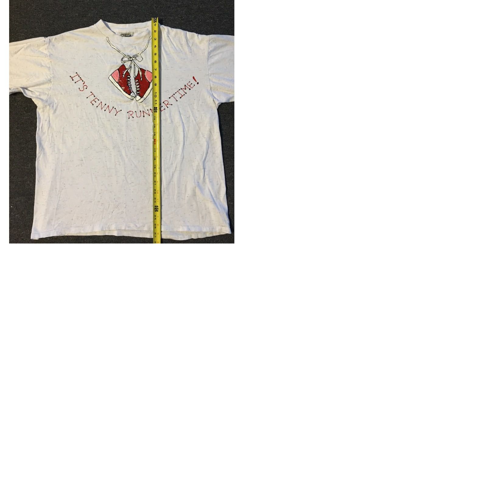 Vintage VINTAGE Its Tenny Running Time Shirt L White 80s 90s Sports Track & Field PE Funny Shirt Mens Size US L / EU 52-54 / 3 - 9 Thumbnail