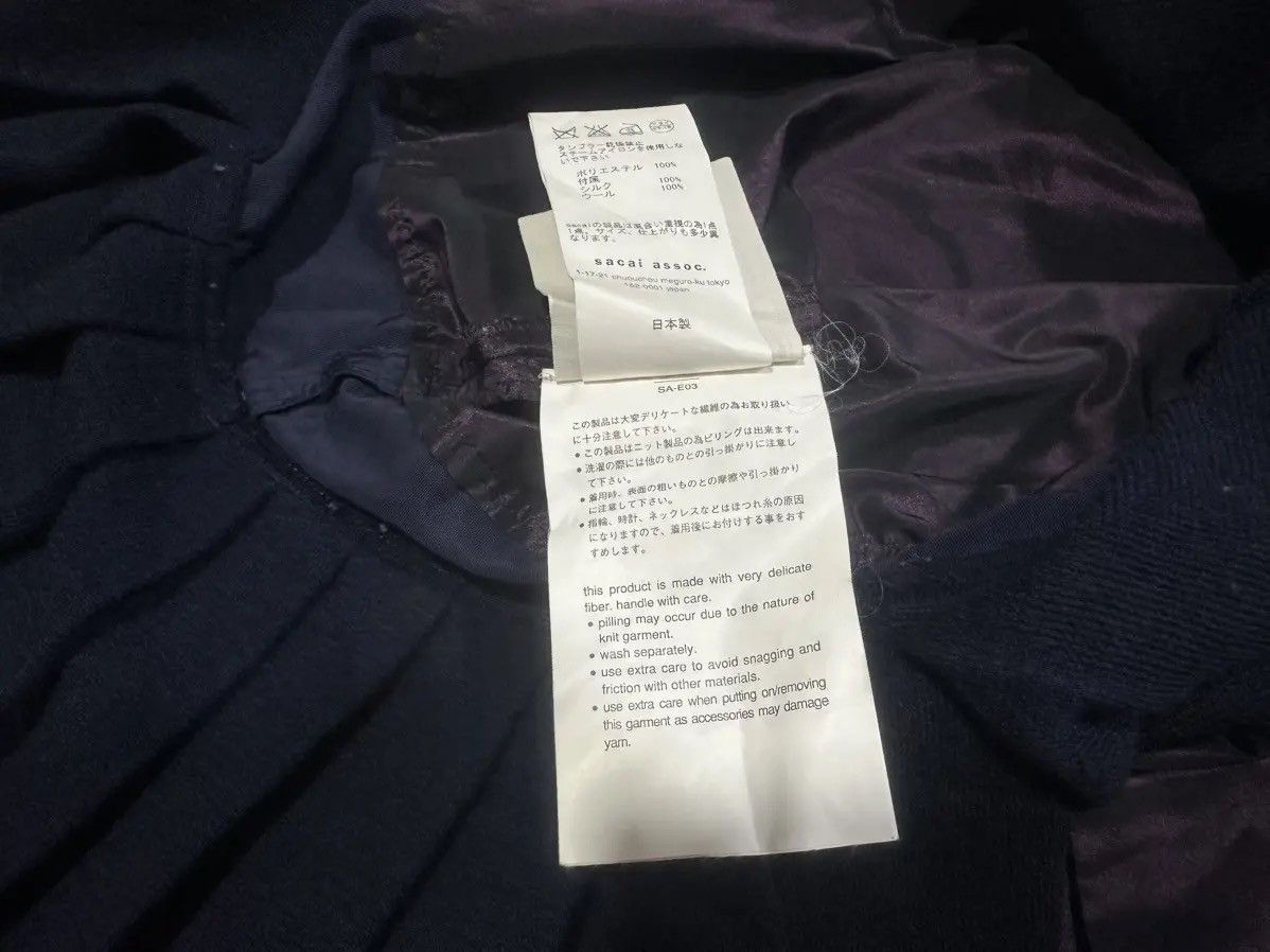 Designer × Japanese Brand × Sacai ♟️ Rare Sacai Silk Wool Asymmetrical Dress Size M / US 6-8 / IT 42-44 - 16 Thumbnail