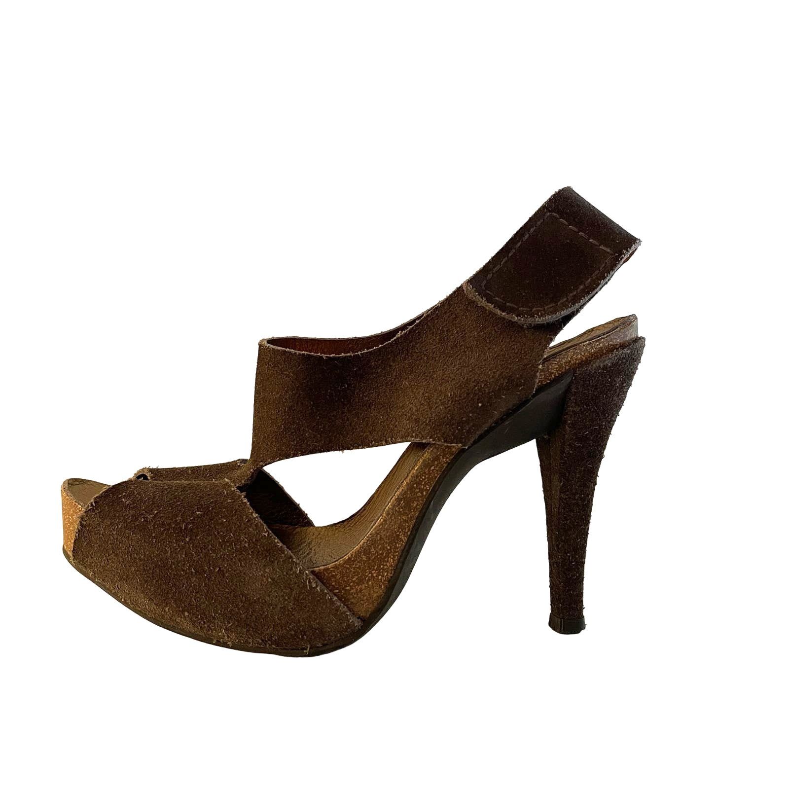 Pedro Garcia Pedro Garcia Patty1 Suede Cork T Strap Sandals Size 6 EU36.5 Size US 6 / IT 36 - 2 Thumbnail