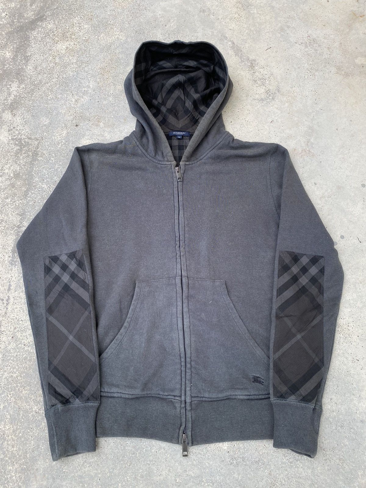 Burberry Vintage Burberry Zip Up Faded Hoodie Size US M / EU 48-50 / 2 - 1 Thumbnail