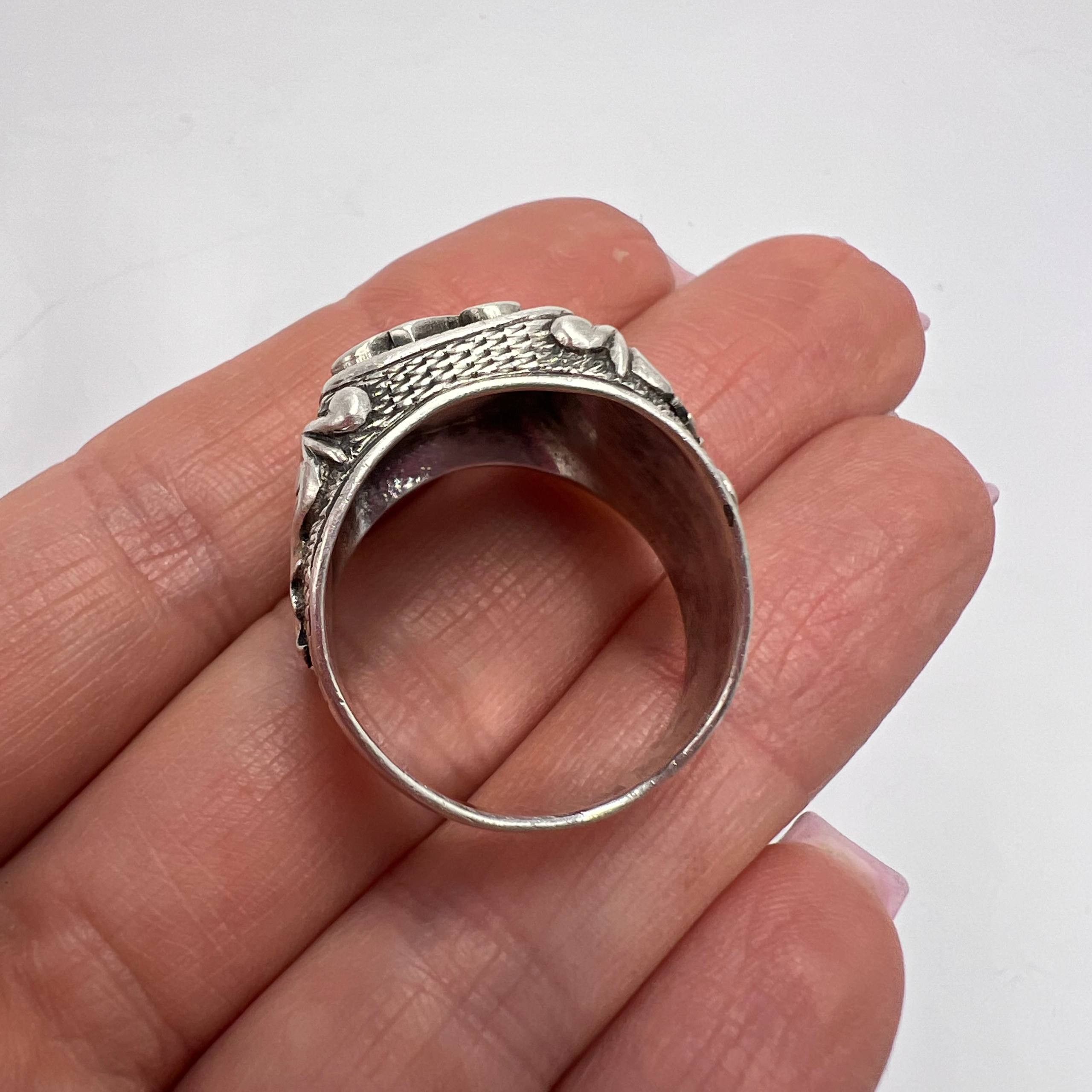 Vintage Vintage Men’s Jewelry Ring 925 Sterling Silver Size 10.5 Size ONE SIZE - 7 Thumbnail
