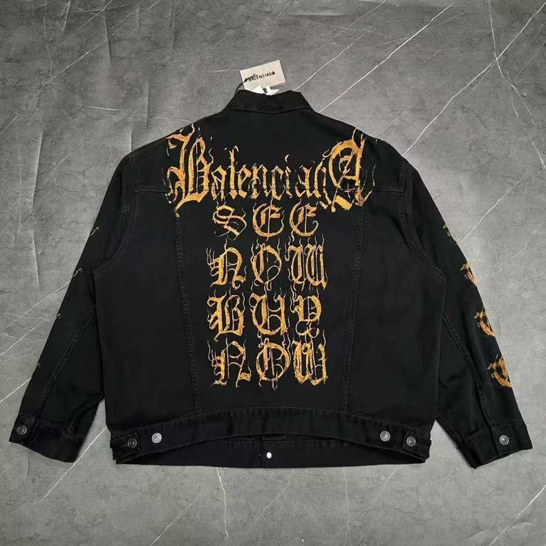 Balenciaga Balenciaga Black Distressed Denim Jacket Size US S / EU 44-46 / 1 - 2 Thumbnail