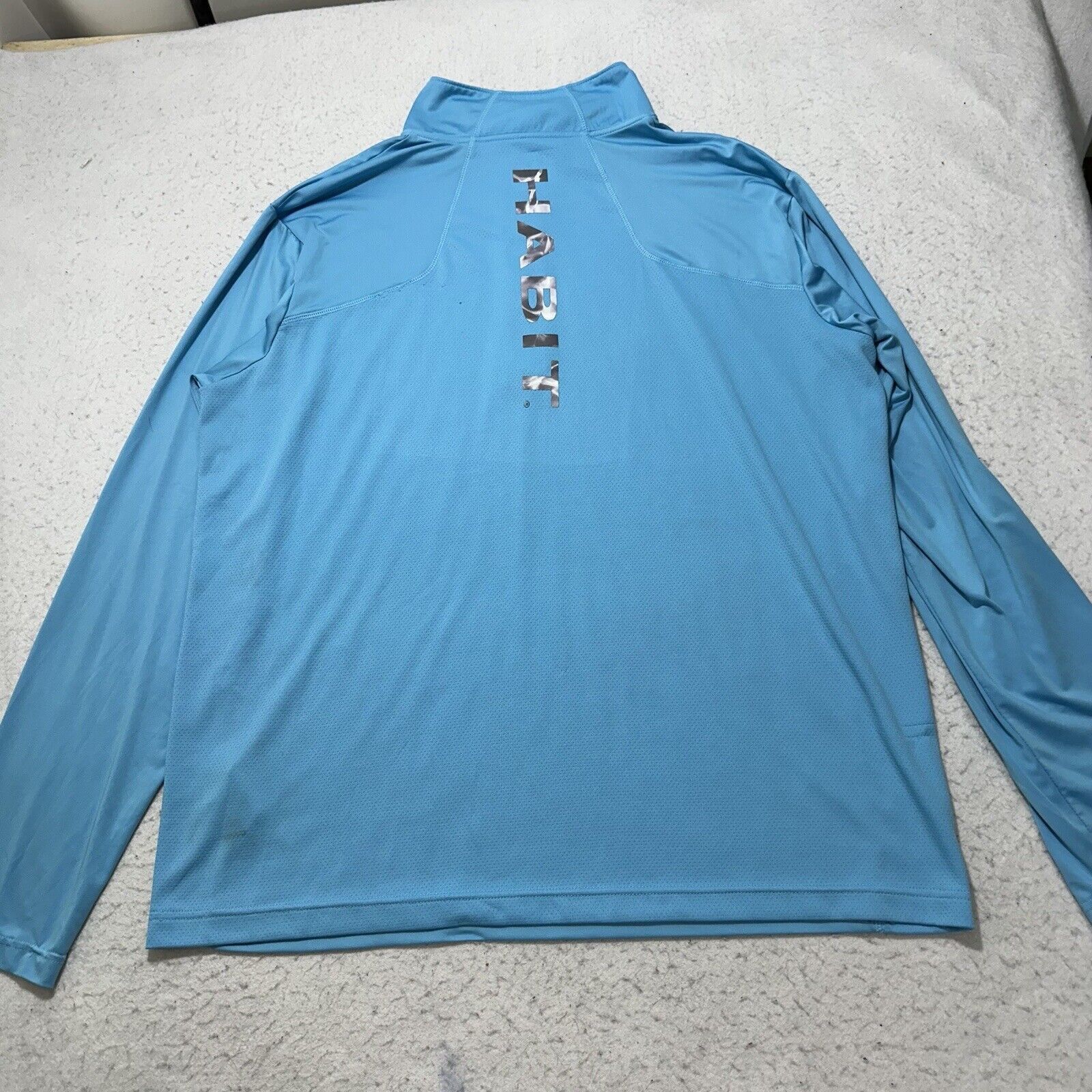 Other Habit XL Light Blue 1/4 Zip Long Sleeve Sweatshirt Pullover Size US XL / EU 56 / 4 - 11 Thumbnail