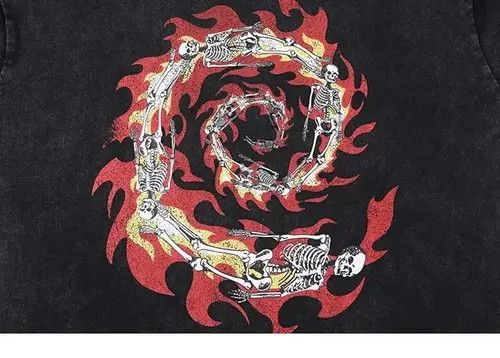 VIBE Flame Skeleton T Shirt Size US L / EU 52-54 / 3 - 3 Thumbnail