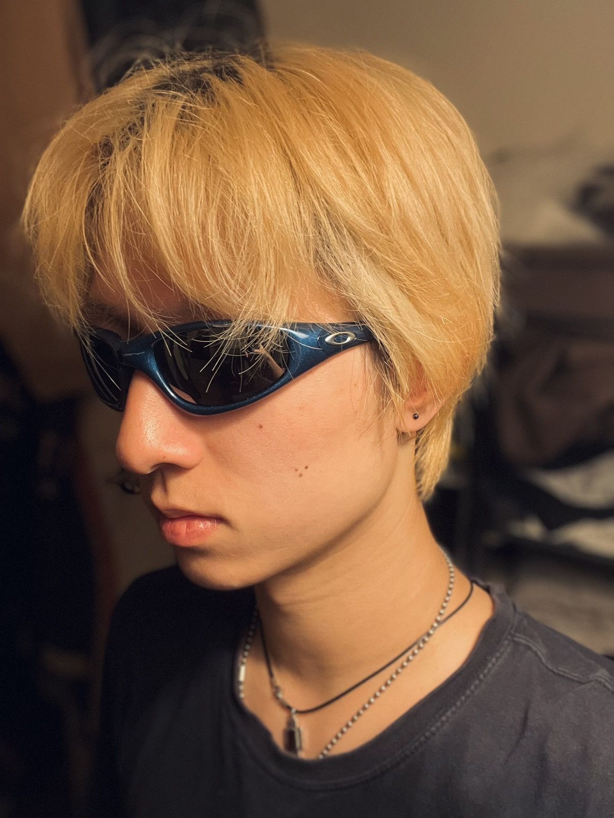 Oakley OAKLEY New Straight Jacket 'Blue' SUNGLASSES Size ONE SIZE - 8 Thumbnail