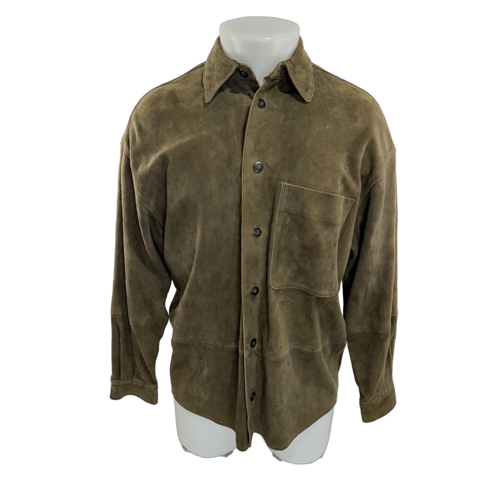 Vintage Robert Comstock Endurance - Suede Leather Mens S Shirt Jacket Size US S / EU 44-46 / 1 - 1 Thumbnail
