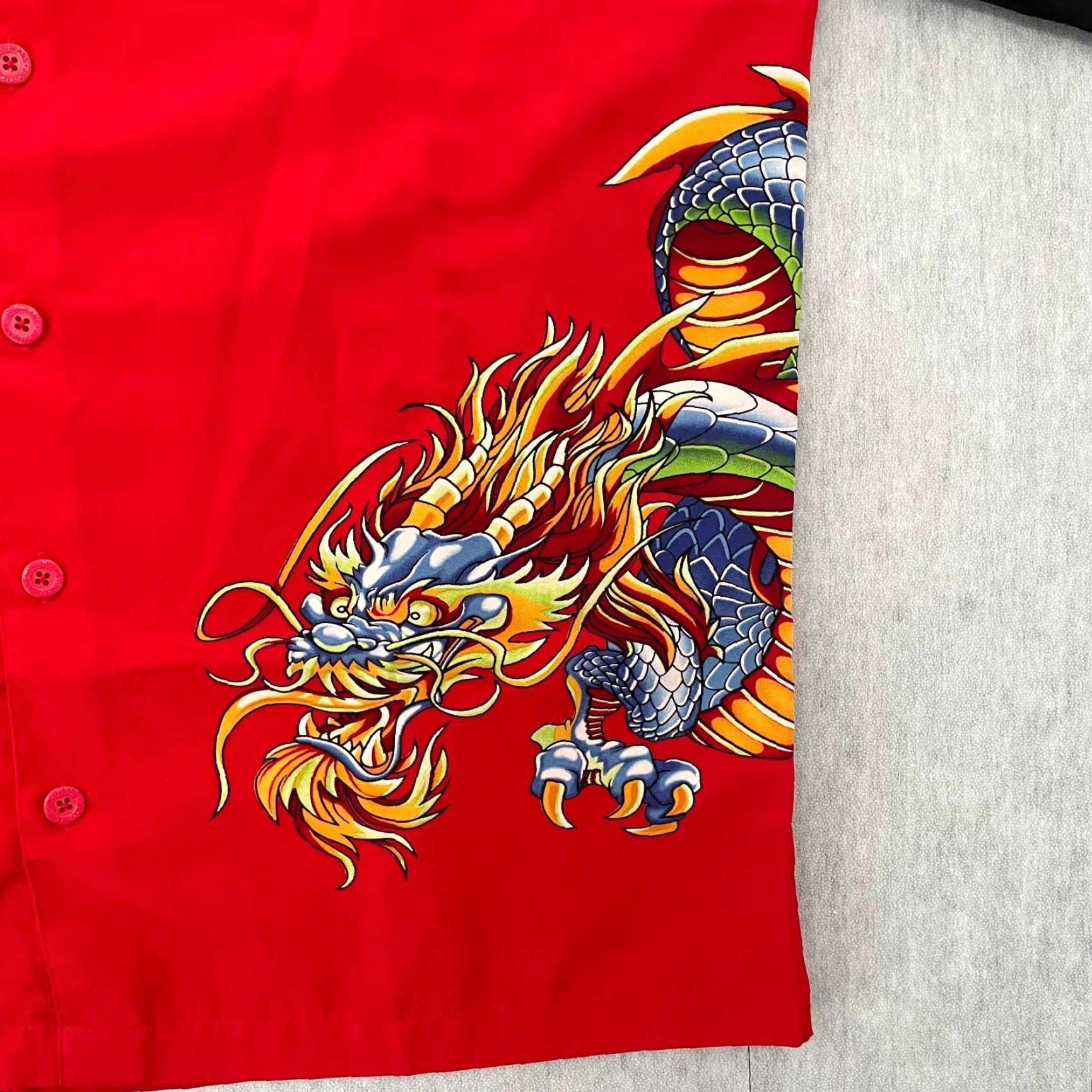 JNCO VINTAGE Jnco Jeans Shirt Main Selling Point Brand JNCO Shirt Adult XL Red Dragon Short Sleeve Button Up Streetwear Size US XL / EU 56 / 4 - 4 Thumbnail