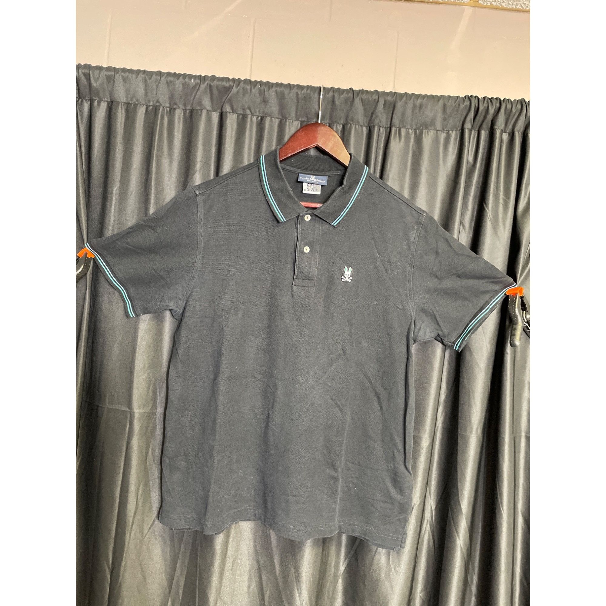 Psycho Bunny Psycho Bunny Mens Black Polo Shirt Size 6UK / LUS Pima Cotto Size US L / EU 52-54 / 3 - 1 Thumbnail