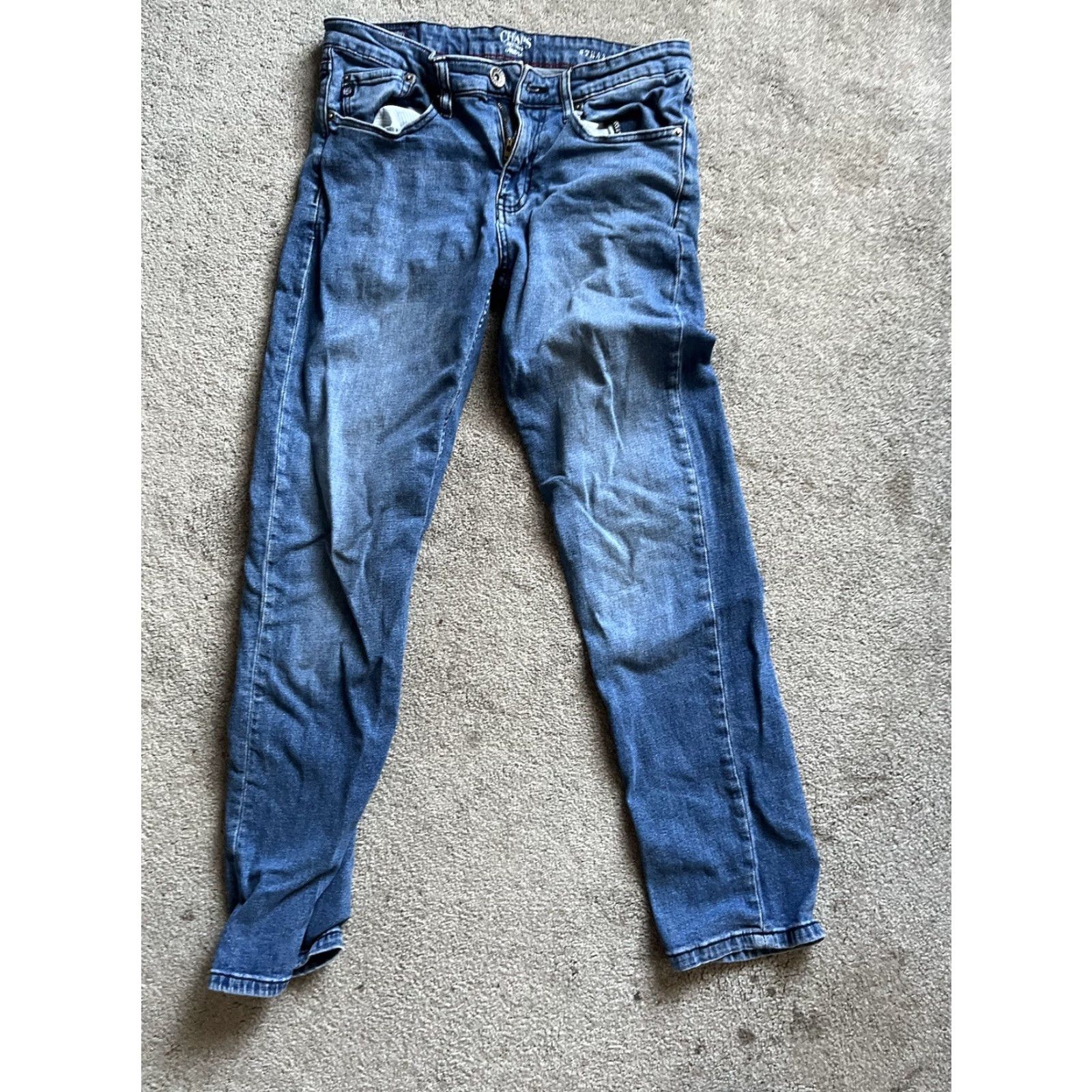 Chaps Chaps Jeans Mens 32x32 Blue Denim Straight Fit Regular 5-Pocket Zipper Button Cotton Cotton Stretch Preppy 90s Vintage Not N/A Size US 32 / EU 48 - 3 Thumbnail