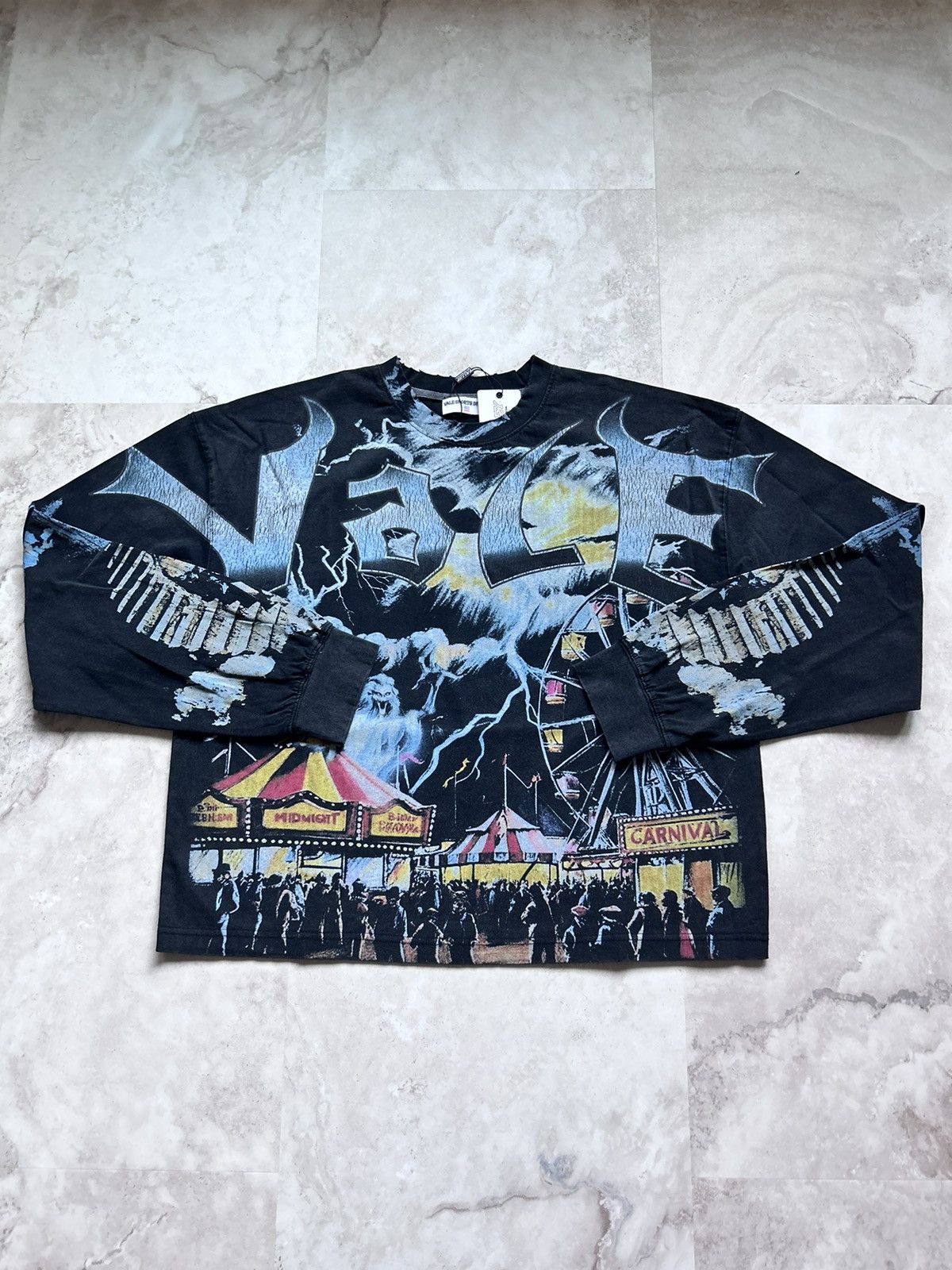 Vale Vale Festival Carnival Longsleeve Tee Black Blue Size L Size US L / EU 52-54 / 3 - 1 Thumbnail