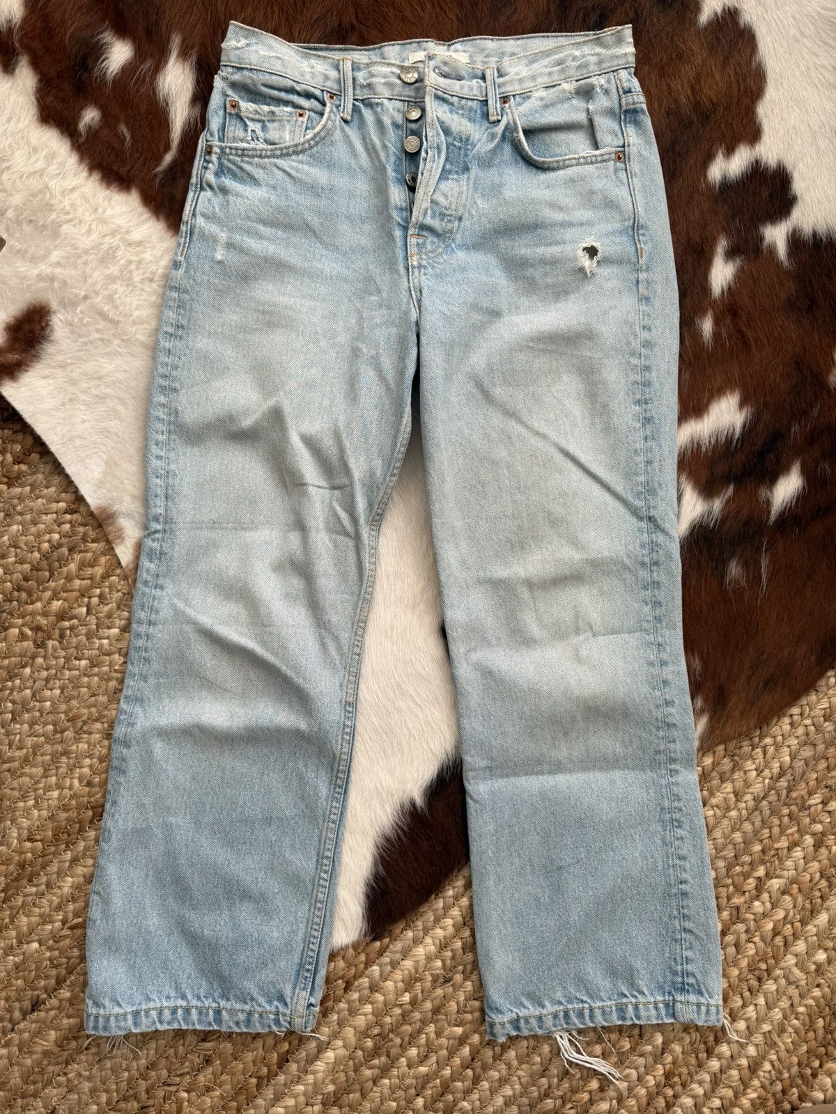 GRLFRND GRLFRND ‘Linda (G291)’ Distressed Denim Jeans Size 27" / US 4 / IT 40 - 1 Thumbnail