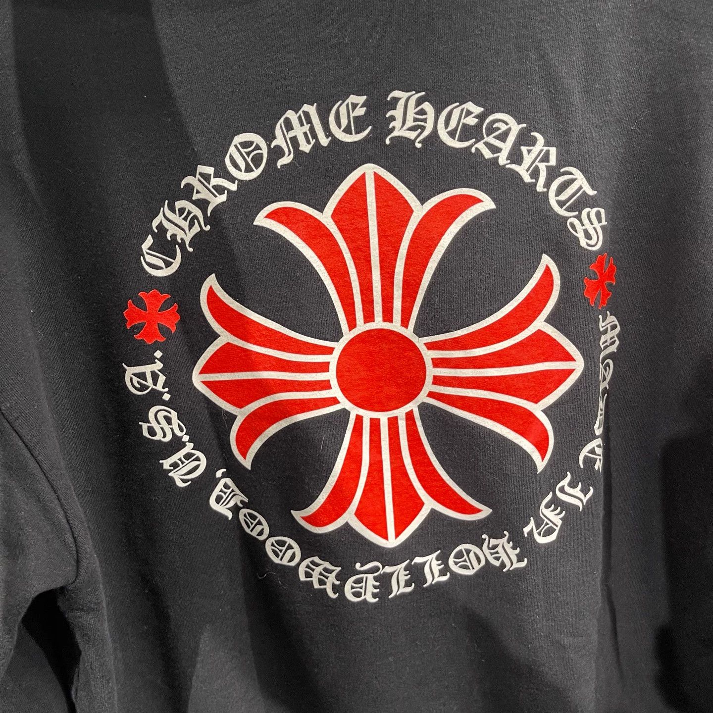 Chrome Hearts Chrome Hearts Red Hoodie w/ Sanskrit Cross XS Oversized 99N Size US XS / EU 42 / 0 - 6 Thumbnail
