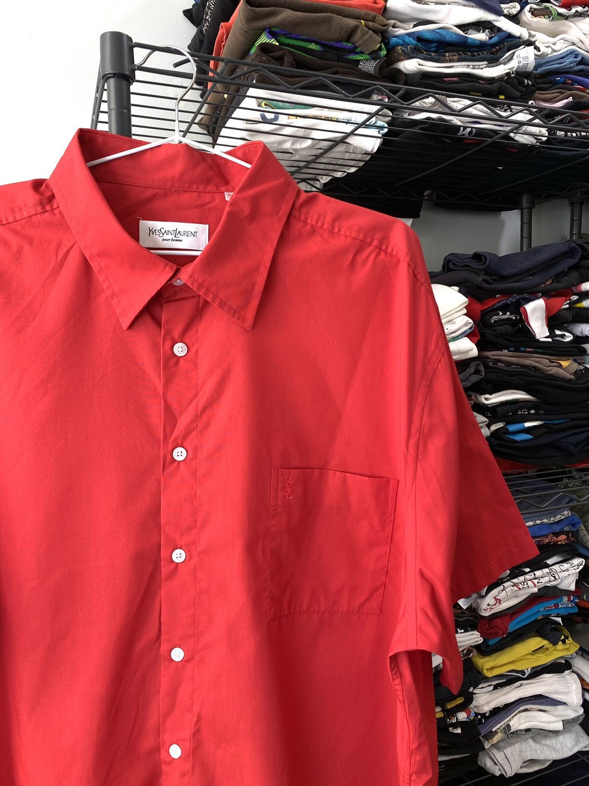 Vintage Vintage 1990’s YSL Yves Saint Laurent Shirt Tee Y2K Size US XXL / EU 58 / 5 - 2 Thumbnail
