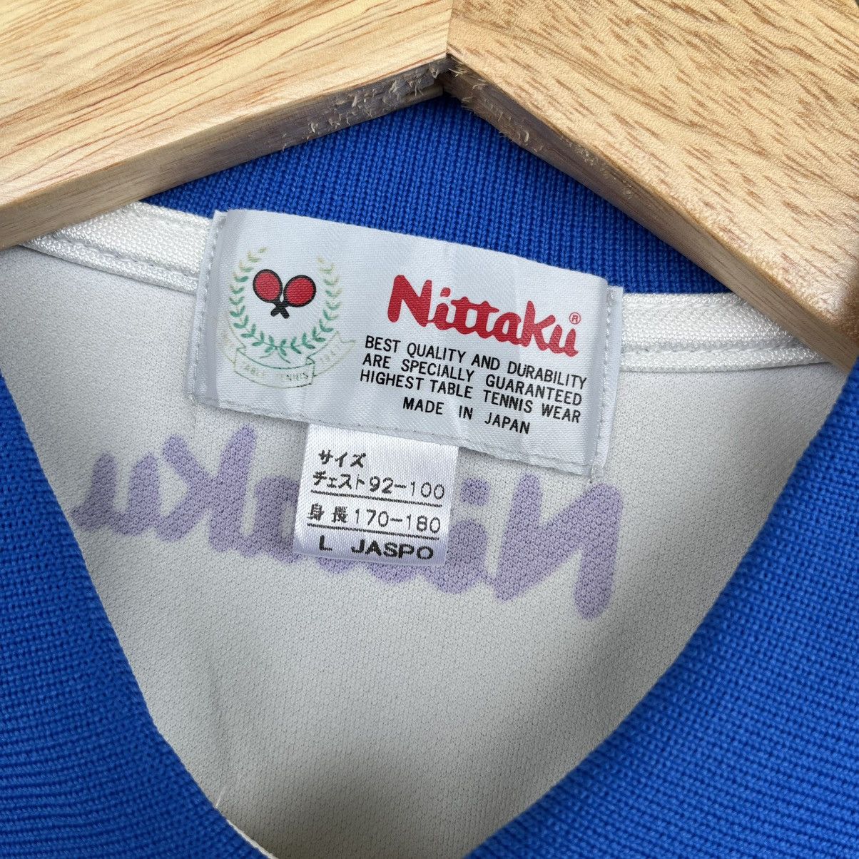 Japanese Brand Vintage 90s NITTAKU Table Tennis Jersey Art Psychedelic Size US L / EU 52-54 / 3 - 7 Thumbnail