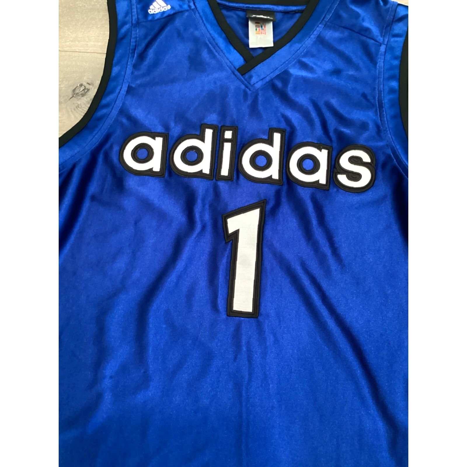 Adidas VINTAGE 2002 Adidas Streetball Basketball Jersey T Mac 1 Tracy McGrady Large Blue Retro Mens Size US L / EU 52-54 / 3 - 2 Thumbnail