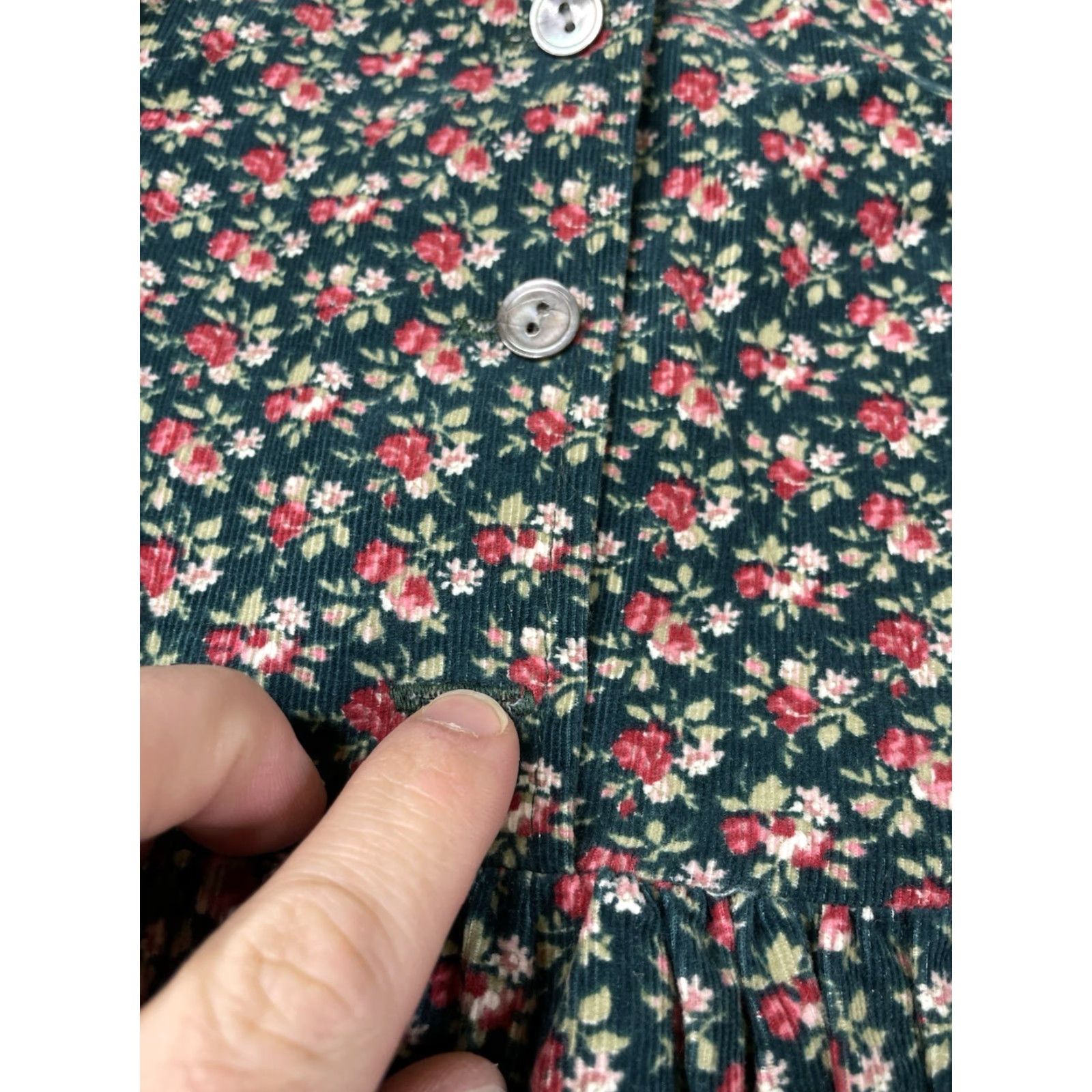 Laura Ashley VINTAGE Laura Ashley Dress Womens 6 Floral Cotton Button Pleated Cottagecore Prairie Size M / US 6-8 / IT 42-44 - 5 Thumbnail
